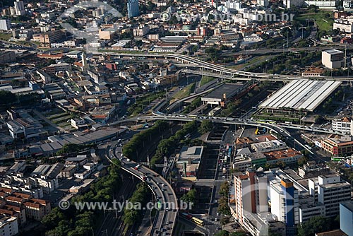  Aerial photo of Contorno Avenue with the Oeste Viaduct, Sarah Kubitschek Viaduct, Hansen Araujo Viaduct and the Governador Israel Pinheiro Bus Terminal - to the right  - Belo Horizonte city - Minas Gerais state (MG) - Brazil