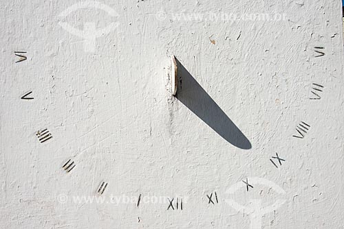  Detail of sundial near to Sao Francisco de Assis Church  - Sabara city - Minas Gerais state (MG) - Brazil