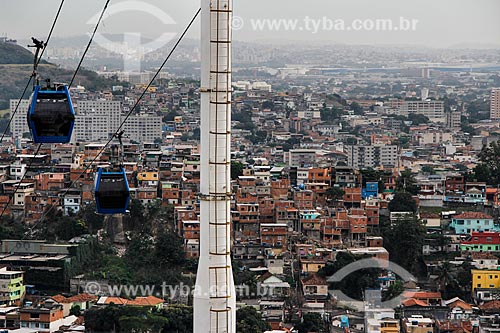  General view of Complex of Alemao with the Alemao Cable Car - operated by SuperVia  - Rio de Janeiro city - Rio de Janeiro state (RJ) - Brazil
