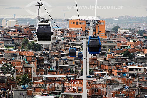  General view of Complex of Alemao with the Itarare Station of the Alemao Cable Car - operated by SuperVia  - Rio de Janeiro city - Rio de Janeiro state (RJ) - Brazil
