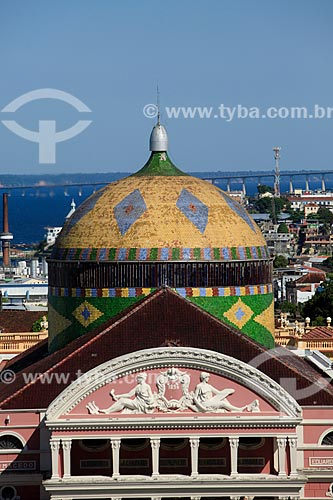  Detail of cupola of the Amazon Theatre (1896)  - Manaus city - Amazonas state (AM) - Brazil