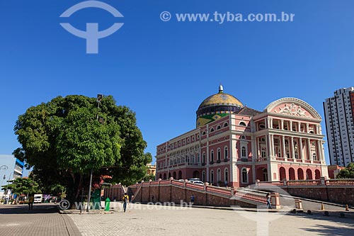  Side facade of the Amazon Theatre (1896)  - Manaus city - Amazonas state (AM) - Brazil