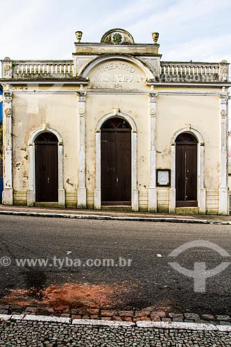  Facade of the Adolpho Mello Theatre (1856) - oldest theater of Santa Catarina state  - Sao Jose city - Santa Catarina state (SC) - Brazil