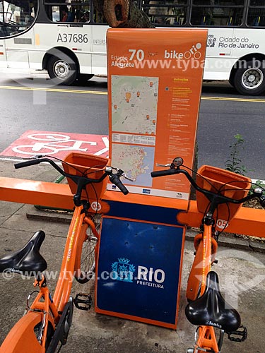  Public bicycles - for rent - Laranjeiras Street  - Rio de Janeiro city - Rio de Janeiro state (RJ) - Brazil