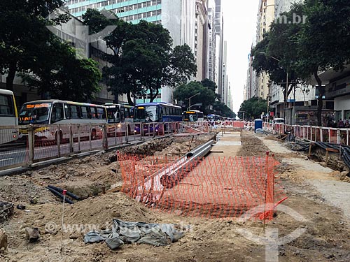  Works for implementation of the VLT (light rail Vehicle) on Rio Branco Avenue  - Rio de Janeiro city - Rio de Janeiro state (RJ) - Brazil