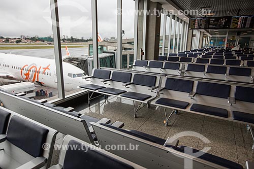  View of airplane of GOL - Intelligent Airlines - from boarding area of Congonhas Airport  - Sao Paulo city - Sao Paulo state (SP) - Brazil