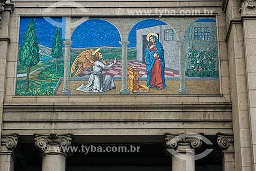  Detail of mosaic - facade of the Metropolitan Cathedral of Porto Alegre (1929)  - Porto Alegre city - Rio Grande do Sul state (RS) - Brazil