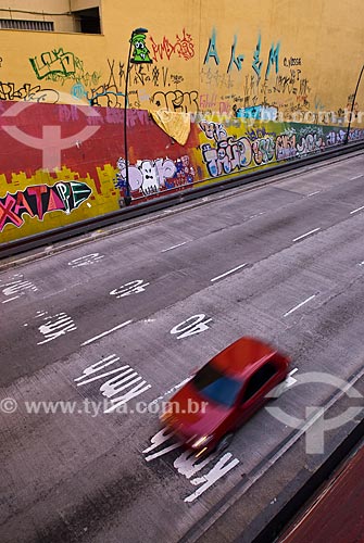  Graffiti near to entrance of the Conceicao Tunnel  - Porto Alegre city - Rio Grande do Sul state (RS) - Brazil