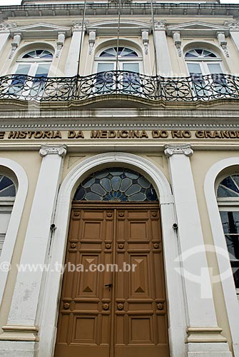 Facade of the building of the Portuguese Charitable Hospital of Porto Alegre and Medicine History Museum (1870)  - Porto Alegre city - Rio Grande do Sul state (RS) - Brazil
