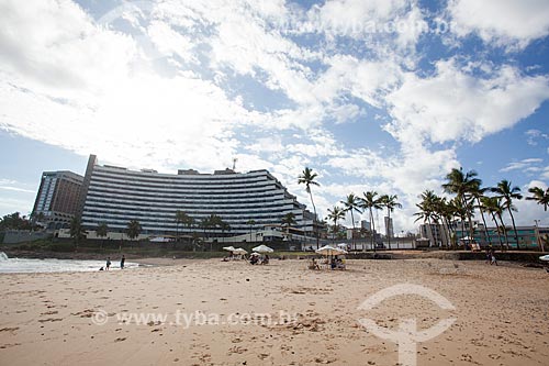  Ondina Beach waterfront with the Ondina Apart Hotel in the background  - Salvador city - Bahia state (BA) - Brazil