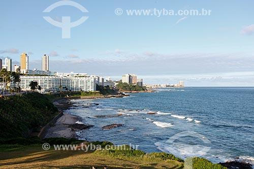  View of the Ondina Beach waterfront from Cristo Hill  - Salvador city - Bahia state (BA) - Brazil