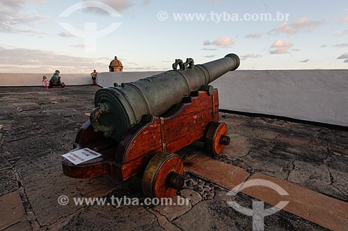  Detail of the cannon - Santo Antonio da Barra Fort (1702)  - Salvador city - Bahia state (BA) - Brazil