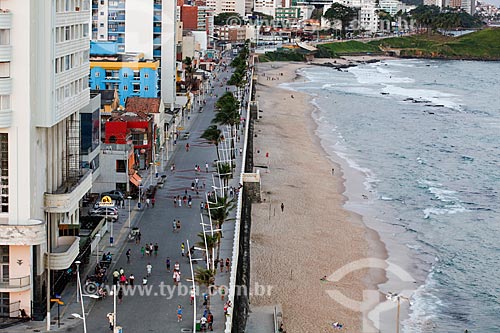  View of the Barra Beach boardwalk from Santo Antonio da Barra Fort (1702)  - Salvador city - Bahia state (BA) - Brazil