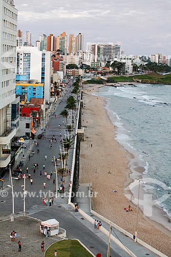  View of the Barra Beach boardwalk from Santo Antonio da Barra Fort (1702)  - Salvador city - Bahia state (BA) - Brazil
