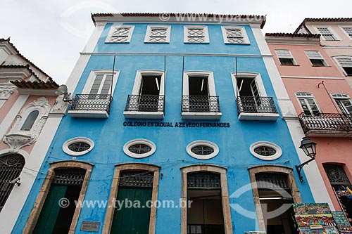  Facade of the Azevedo Fernandes State School - Pelourinho  - Salvador city - Bahia state (BA) - Brazil
