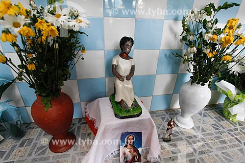  Imagem of Escrava Anastacia (Anastacia Slave) - religious personality of popular devotion - inside of the Nossa Senhora do Rosario dos Pretos Church (XVIII century)  - Salvador city - Bahia state (BA) - Brazil