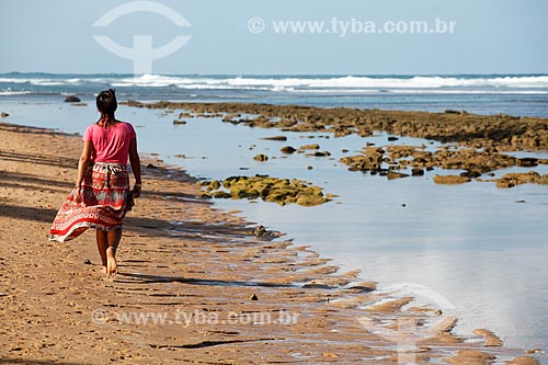  Bather - Piscinas Naturais Beach waterfront  - Mata de Sao Joao city - Bahia state (BA) - Brazil