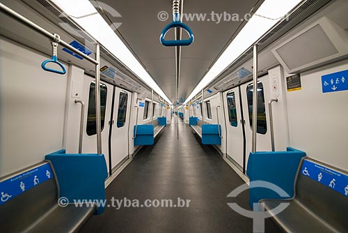  Inside of the new subway wagon - Line 1  - Rio de Janeiro city - Rio de Janeiro state (RJ) - Brazil
