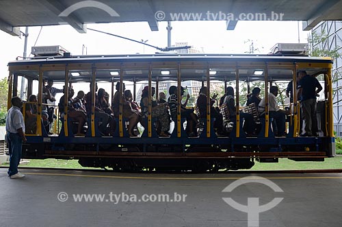  Tourists on Santa Teresa Tram  - Rio de Janeiro city - Rio de Janeiro state (RJ) - Brazil