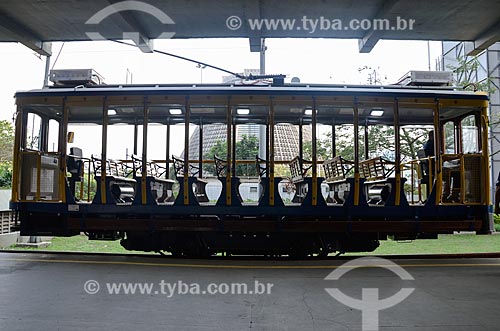  Santa Teresa Tram stopped at the station  - Rio de Janeiro city - Rio de Janeiro state (RJ) - Brazil