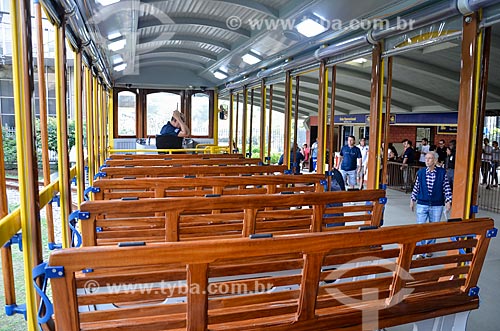  Santa Teresa Tram stopped at the station  - Rio de Janeiro city - Rio de Janeiro state (RJ) - Brazil