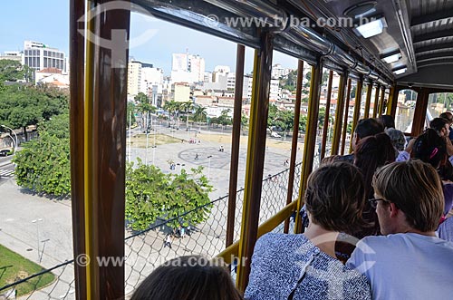 Santa Teresa Tram passing over the Lapa Arches  - Rio de Janeiro city - Rio de Janeiro state (RJ) - Brazil