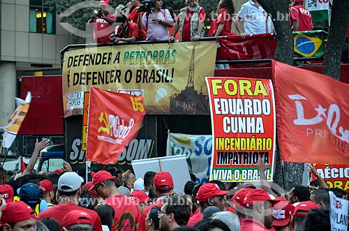  Manifestation in defense of the government of President Dilma Rousseff  - Rio de Janeiro city - Rio de Janeiro state (RJ) - Brazil
