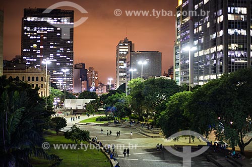  View of Anhangabau Valley at night  - Sao Paulo city - Sao Paulo state (SP) - Brazil