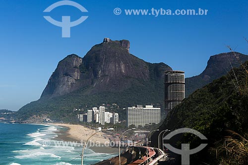  View of the Niemeyer Avenue with the Royal Tulip Rio de Janeiro Hotel, Hotel Nacional (National Hotel) and the Rock of Gavea in the background  - Rio de Janeiro city - Rio de Janeiro state (RJ) - Brazil