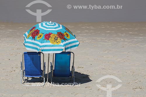  Beach chairs with sun umbrella - Ipanema Beach  - Rio de Janeiro city - Rio de Janeiro state (RJ) - Brazil