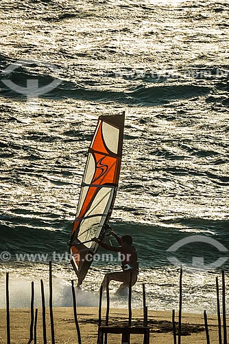  Practitioner of windsurf - Guincho Beach  - Cascais municipality - Cascais district - Portugal