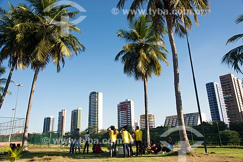  Persons - Potycabana Park with the buildings in the background  - Teresina city - Piaui state (PI) - Brazil
