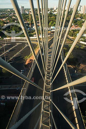  Detail of the Joao Isidoro Franca Cable-stayed Bridge (2010)  - Teresina city - Piaui state (PI) - Brazil
