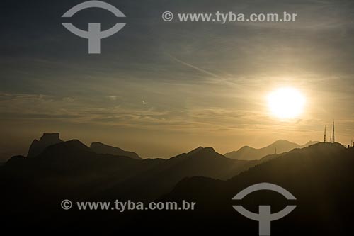  View of the sunset from Christ the Redeemer mirante  - Rio de Janeiro city - Rio de Janeiro state (RJ) - Brazil