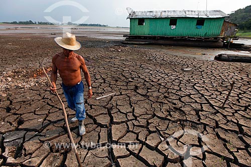  Riverine walking - Amazonas River during the drought season  - Manaus city - Amazonas state (AM) - Brazil