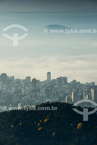  View of fog dawn - Ipanema neighborhood with the Natural Monument of Cagarras Island in the background  - Rio de Janeiro city - Rio de Janeiro state (RJ) - Brazil