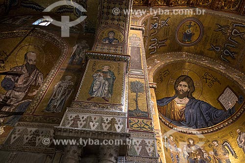  Mosaics inside of the Duomo di Monreale (Cathedral of Monreale)  - Monreale city - Palermo province - Italy