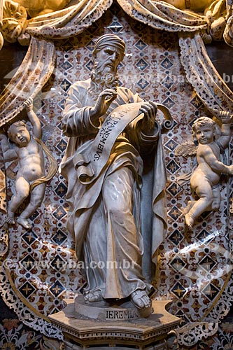  Jeremiah statue inside of chapel of the Duomo di Monreale (Cathedral of Monreale)  - Monreale city - Palermo province - Italy