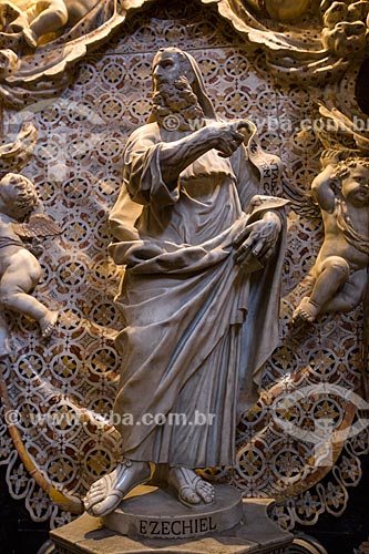  Ezekiel statue inside of chapel of the Duomo di Monreale (Cathedral of Monreale)  - Monreale city - Palermo province - Italy