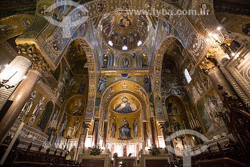  Inside of Palatine Chapel - Duomo di Monreale (Cathedral of Monreale)  - Monreale city - Palermo province - Italy