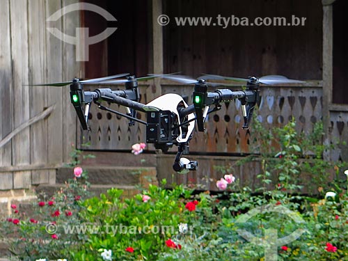  Detail of drone during flight  - Gramado city - Rio Grande do Sul state (RS) - Brazil