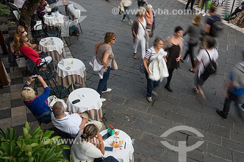  Bar tables - Piazza 9 Aprile (April 9 Square)  - Taormina city - Messina province - Italy