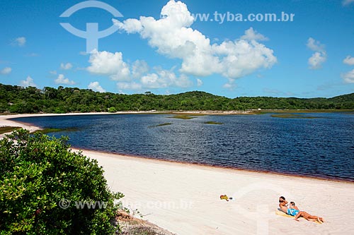  Couple - Araraquara Lagoon - also known as Coca-Cola Lagoon  - Baia Formosa city - Rio Grande do Norte state (RN) - Brazil
