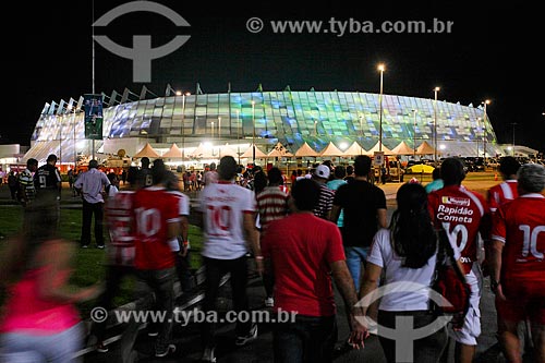  Fans coming to the opening match od the Itaipava Pernambuco Arena (2013) between Nautico x Sporting (Portugal)  - Sao Lourenco da Mata city - Pernambuco state (PE) - Brazil