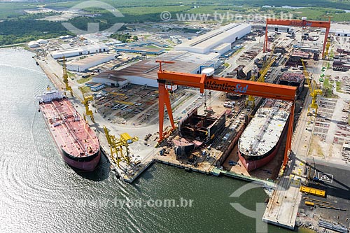  Aerial photo of the Atlantico Sul Shipyard - Port of Suape Complex  - Ipojuca city - Pernambuco state (PE) - Brazil