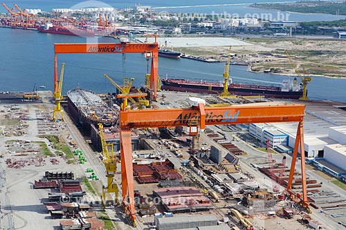  Aerial photo of the Atlantico Sul Shipyard - Port of Suape Complex  - Ipojuca city - Pernambuco state (PE) - Brazil