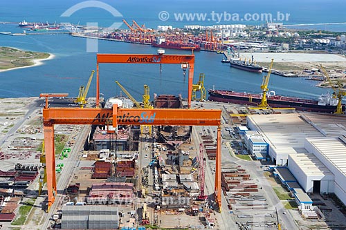  Aerial photo of the Atlantico Sul Shipyard - Port of Suape Complex  - Ipojuca city - Pernambuco state (PE) - Brazil