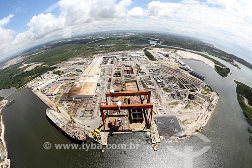  Aerial photo of the Atlantico Sul Shipyard - Port of Suape Complex  - Ipojuca city - Pernambuco state (PE) - Brazil