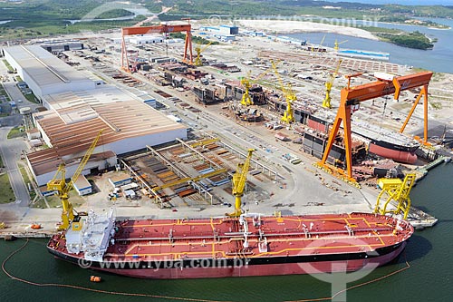  Aerial photo of the Atlantico Sul Shipyard - Port of Suape Complex  - Ipojuca city - Pernambuco state (PE) - Brazil