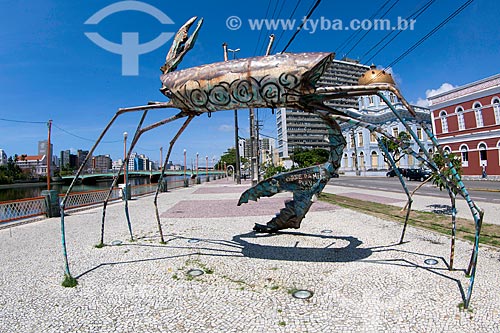  Carne da minha perna sculpture (2005) on the banks of the Capibaribe River  - Recife city - Pernambuco state (PE) - Brazil